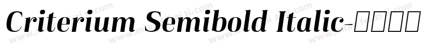 Criterium Semibold Italic字体转换